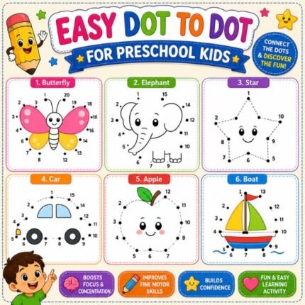 Easy Dot to Dot for Preschool Kids