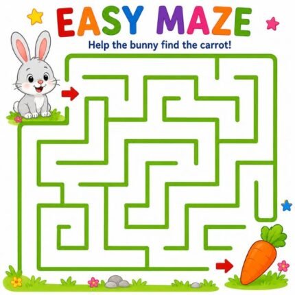 Easy Maze for Preschool Kids