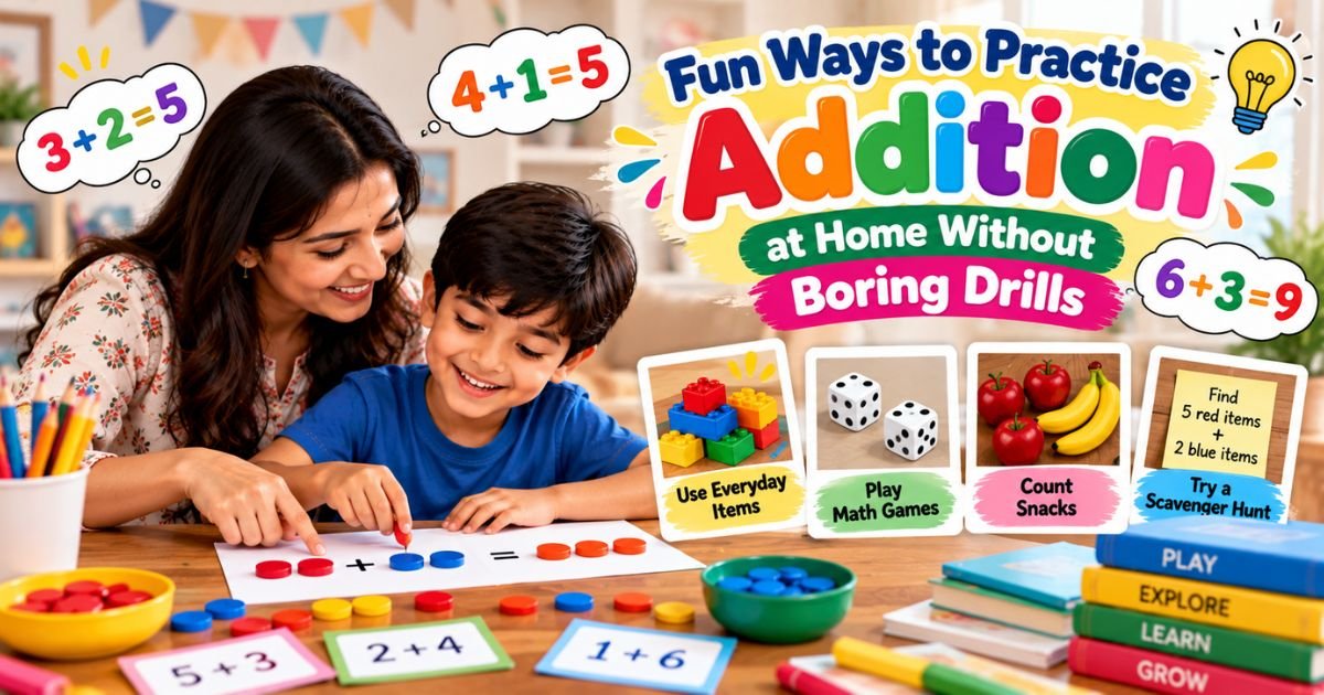 Fun Ways to Practice Addition at Home Without Boring Drills