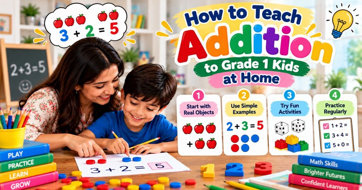 How to Teach Addition to Grade 1 Kids at Home