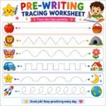 Pre-Writing Tracing Worksheet for Kids