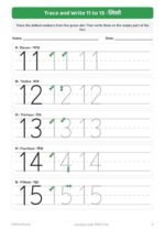 printable counting 1 to 20 worksheet for Class 1