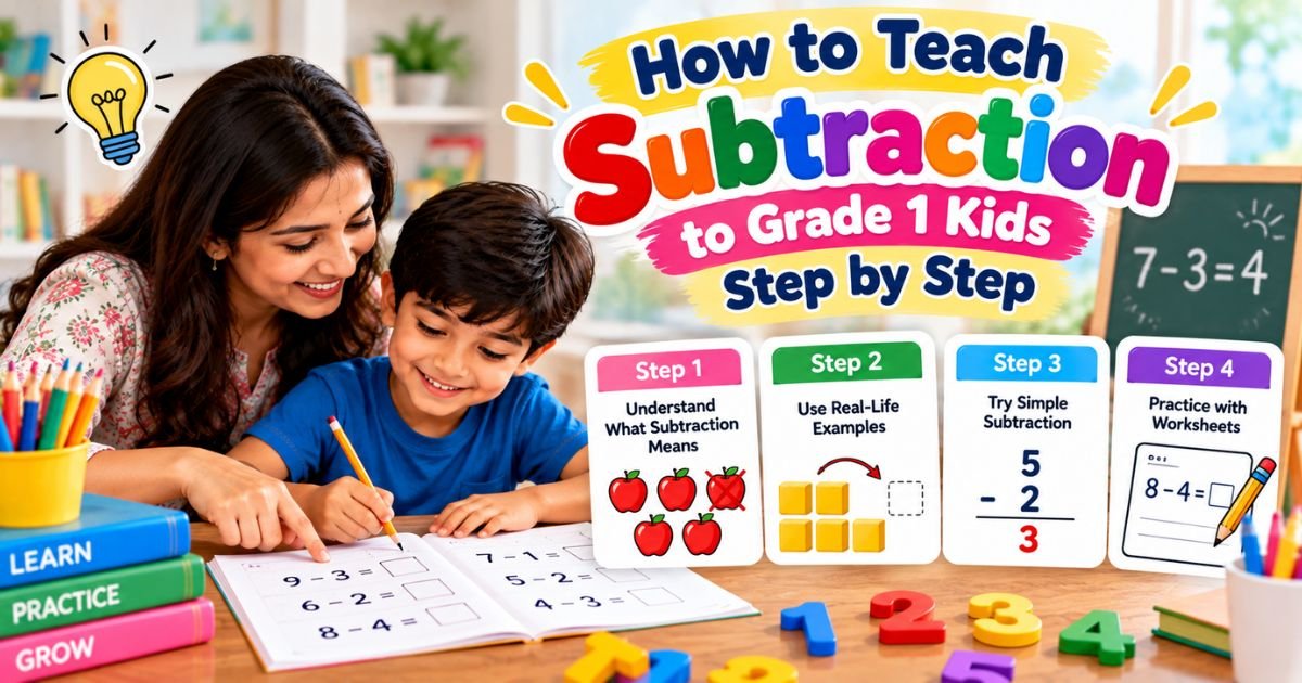 How to Teach Subtraction to Grade 1 Kids Step by Step