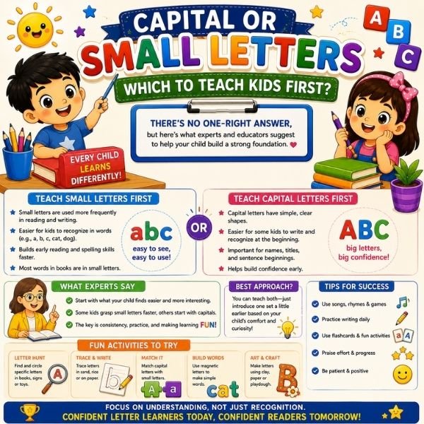 Capital or Small Letters — Which to Teach Kids First