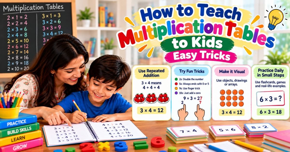 How to Teach Multiplication Tables to Kids Easy Tricks