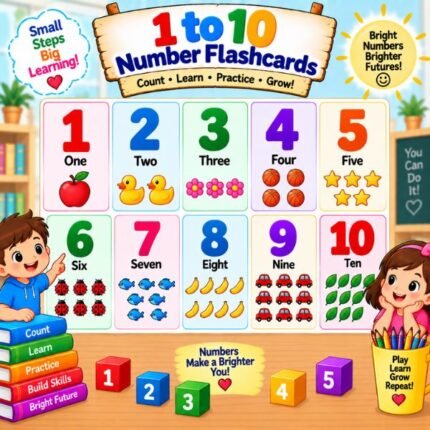1 to 10 Number Flashcards