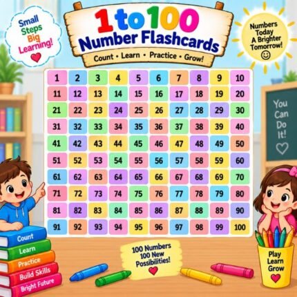 1 to 100 Number Flashcards