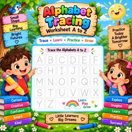 Alphabet Tracing Worksheet A to Z