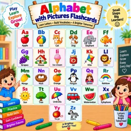 Alphabet with Pictures Flashcards