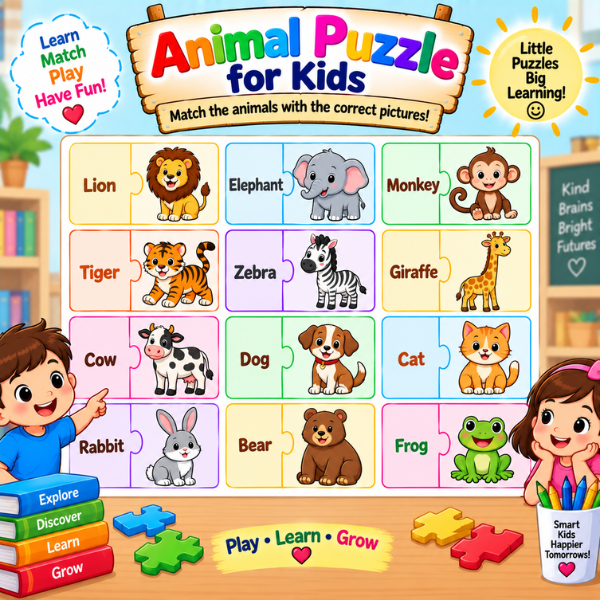 Animal Puzzle for Kids Animal Puzzle for Kids