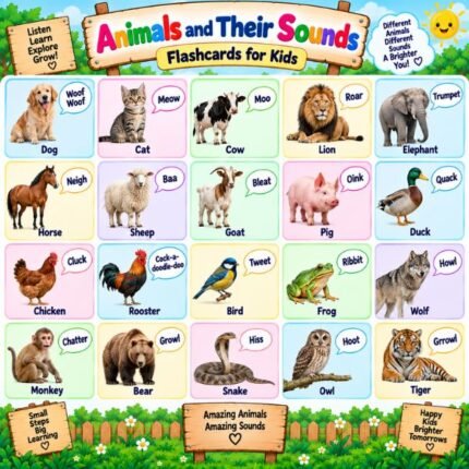 Animals and Their Sounds Flashcards