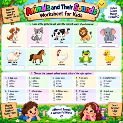 Animals and Their Sounds Worksheet