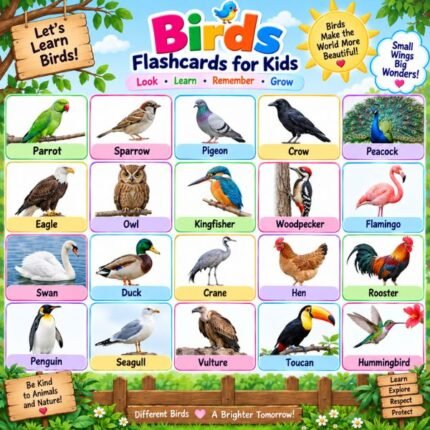 Birds Flashcards for Kids