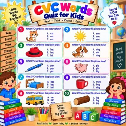 CVC Words Quiz for Kids