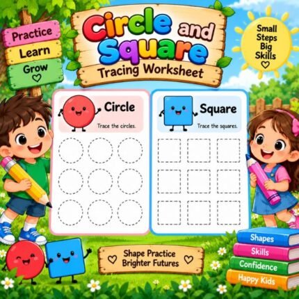 Circle and Square Tracing Worksheet