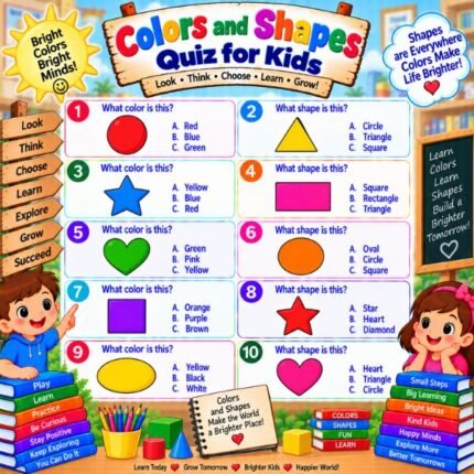 Colors and Shapes Quiz for Kids