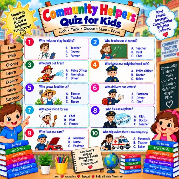 Community Helpers Quiz for Kids Community Helpers Quiz for Kids