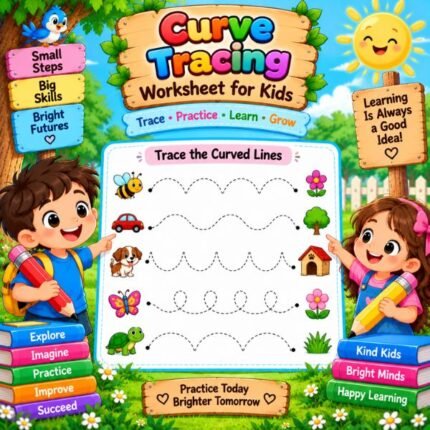 Curve Tracing Worksheet for Kids