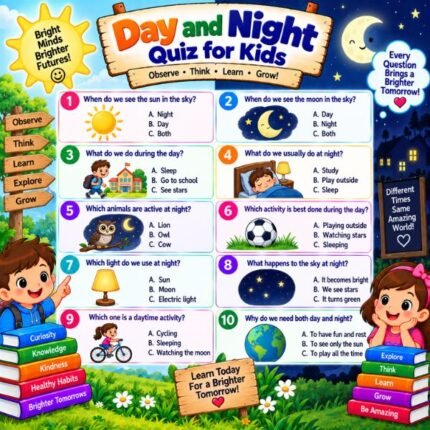 Day and Night Quiz for Kids