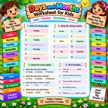 Days and Months Worksheet