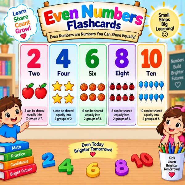 Even Numbers Flashcards Even Numbers Flashcards