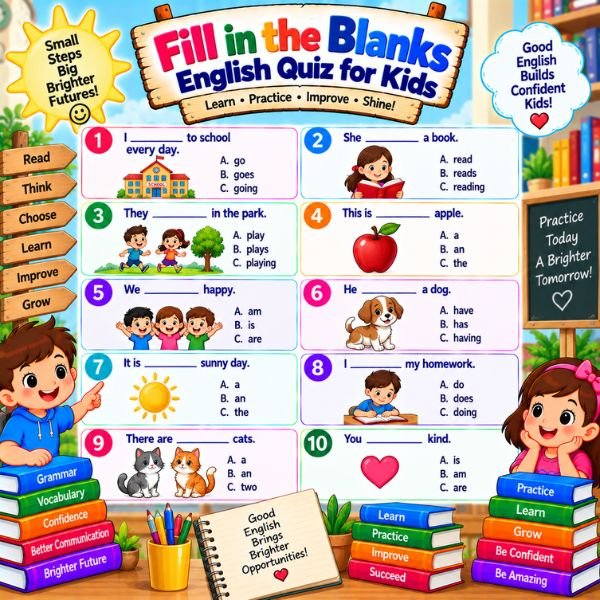 Fill in the Blanks English Quiz Fill in the Blanks English Quiz