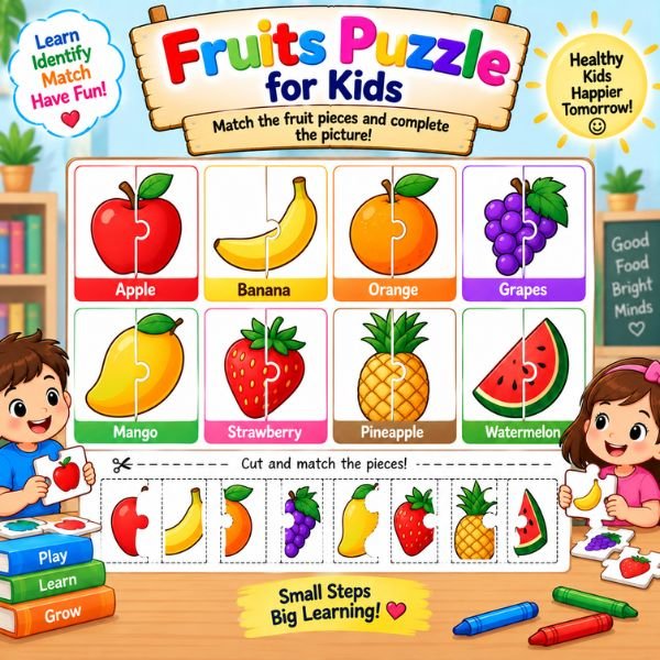 Fruits Puzzle for Kids Fruits Puzzle for Kids