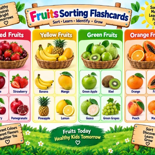 Fruits Sorting Flashcards Fruits Sorting Flashcards