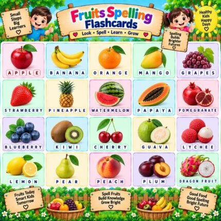 Fruits Spelling Flashcards