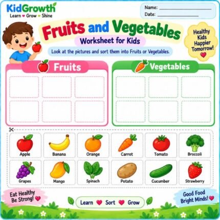 Fruits and Vegetabeet for Kidsles Worksh