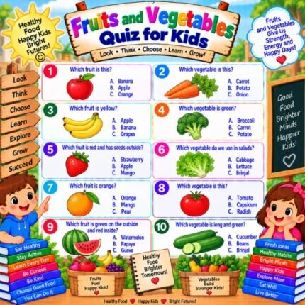 Fruits and Vegetables Quiz for Kids