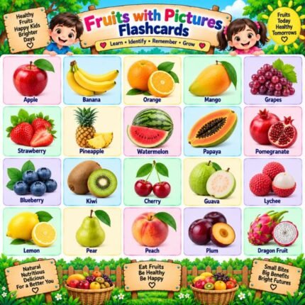 Fruits with Pictures Flashcards