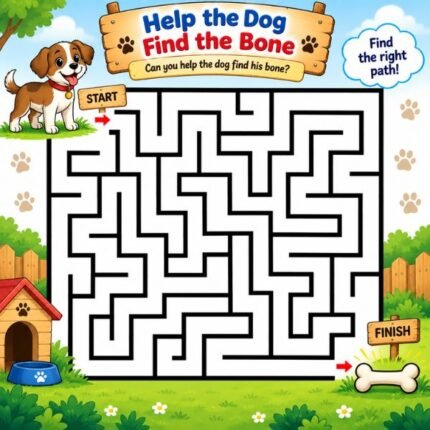 Help the Dog Find the Bone Maze