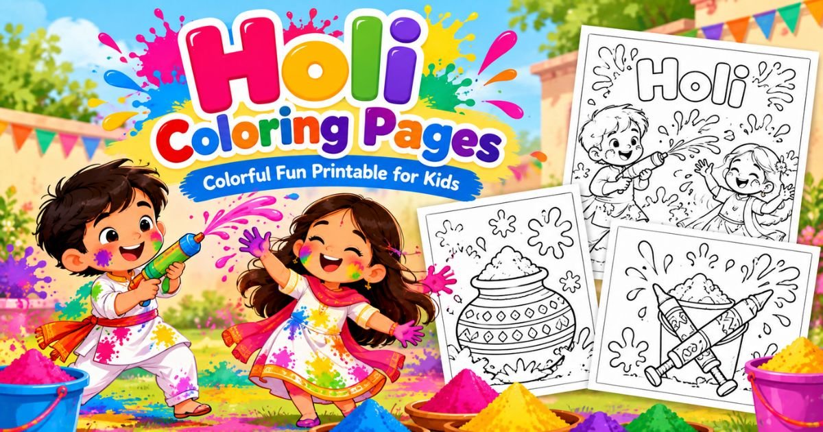 Indian Festivals Coloring Pages — Diwali Holi Eid and More