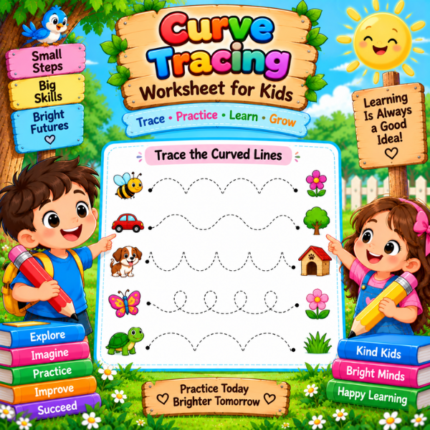 Line Tracing Worksheet for Preschool