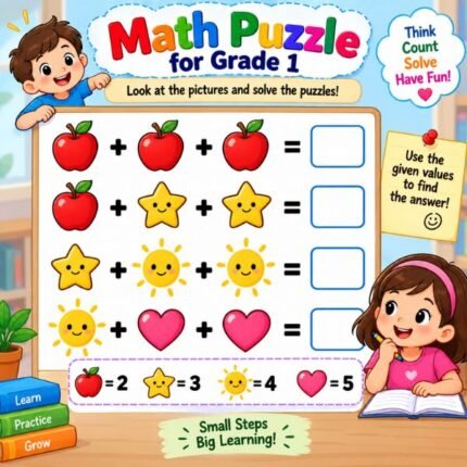 Math Puzzle for Grade 1