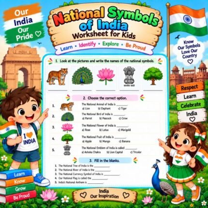 National Symbols of India Worksheet