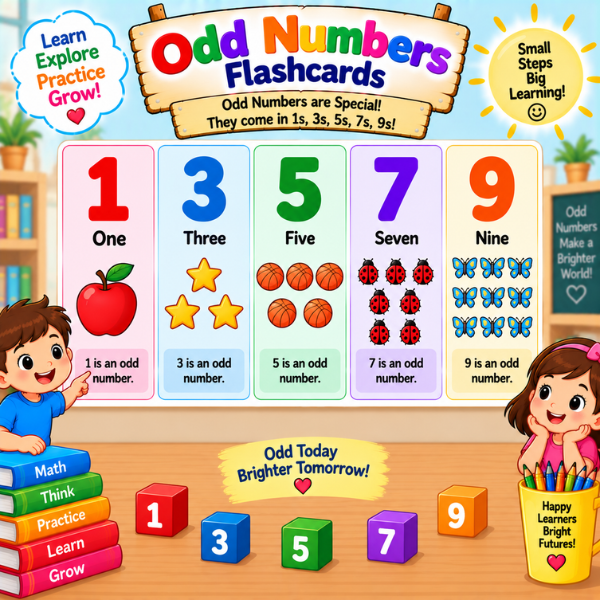 Odd Numbers Flashcards Odd Numbers Flashcards