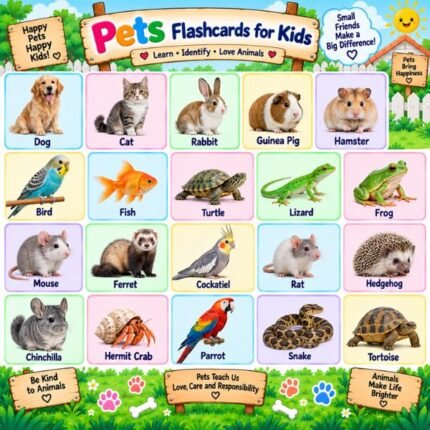 Pets Flashcards for Kids