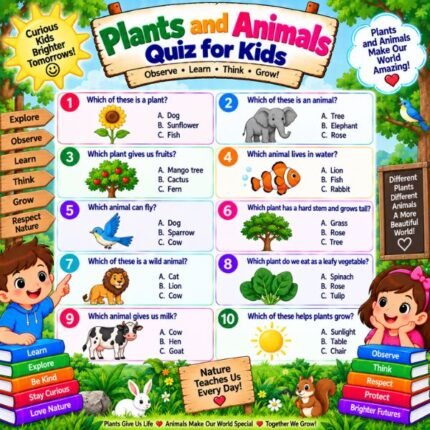 Plants and Animals Quiz for Kids