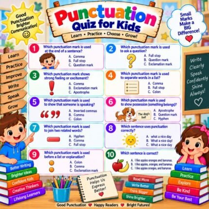 Punctuation Quiz for Kids