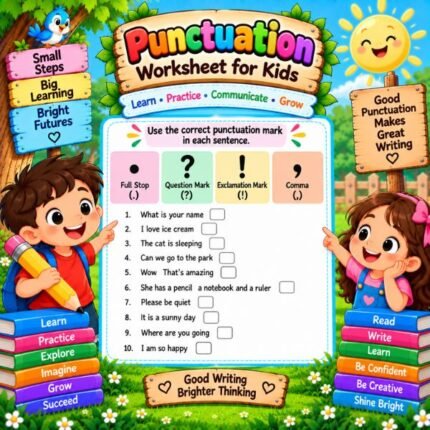 Punctuation Worksheet for Kids