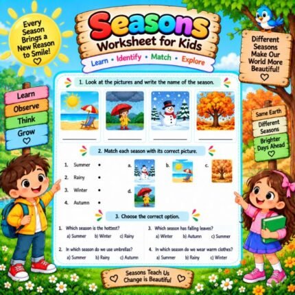 Seasons Worksheet for Kids
