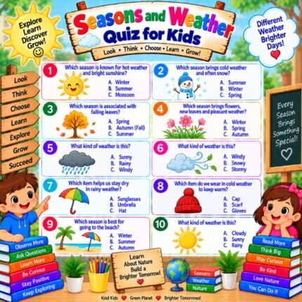 Seasons and Weather Quiz for Kids