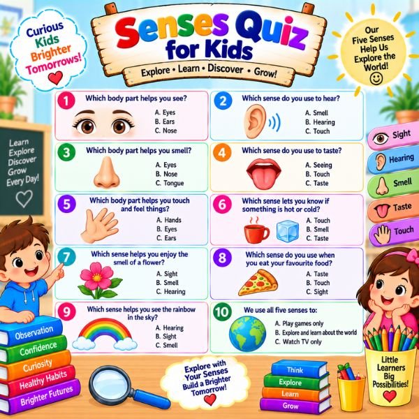 Senses Quiz for Kids Senses Quiz for Kids