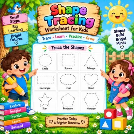 Shape Tracing Worksheet for Kids