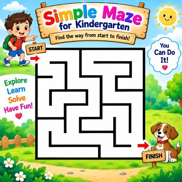 Simple Maze for Kindergarten Simple Maze for Kindergarten