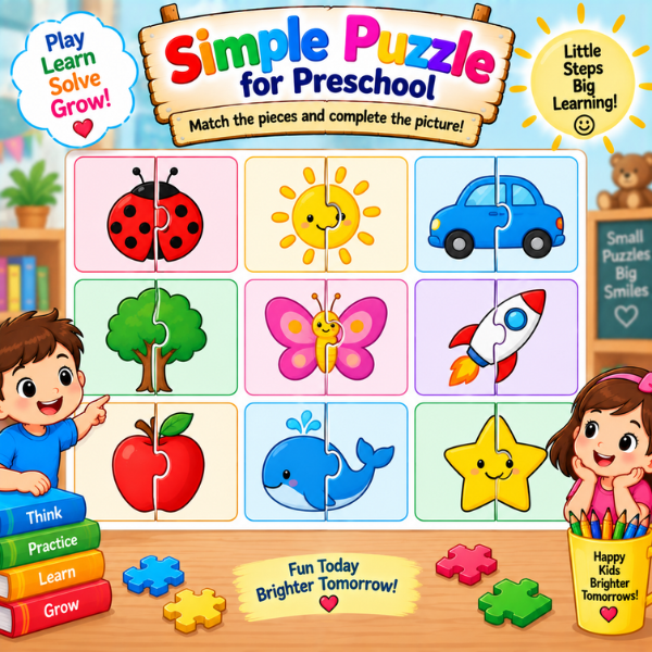 Simple Puzzle for Preschool Simple Puzzle for Preschool