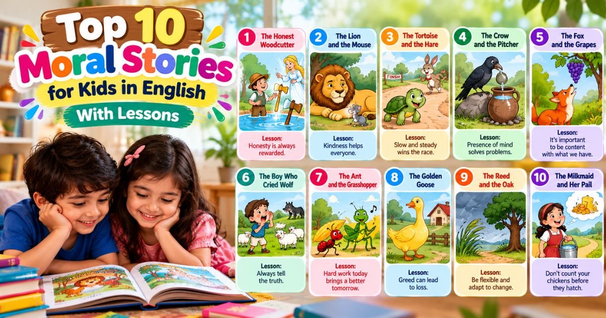 Top 10 Moral Stories for Kids in English With Lessons