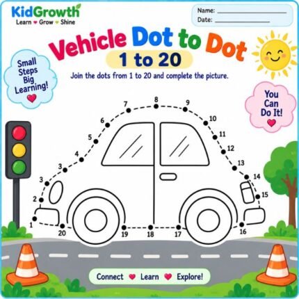 Vehicle Dot to Dot Activity Worksheet